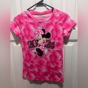 Disney Tie-Dye Pink Minnie Mouse Kids Tee